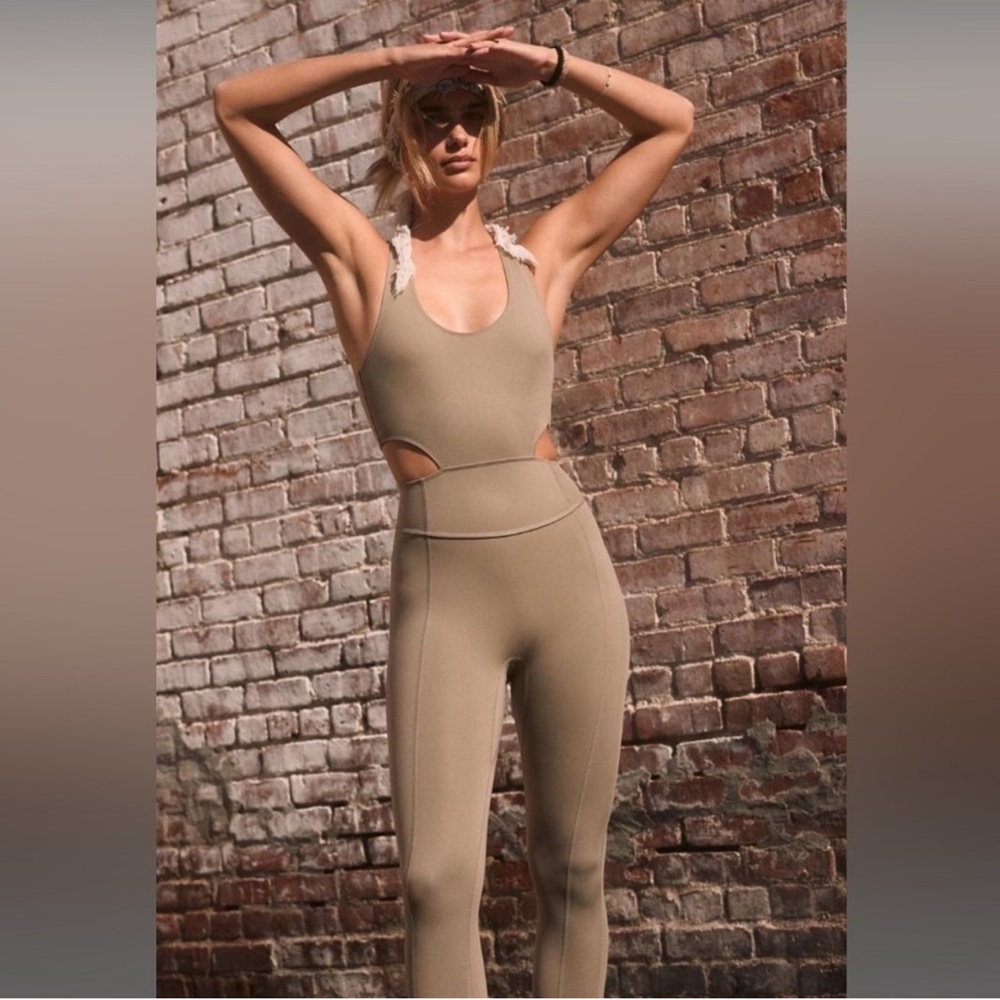 FP Movement by Free People Sage Green Jumpsuit